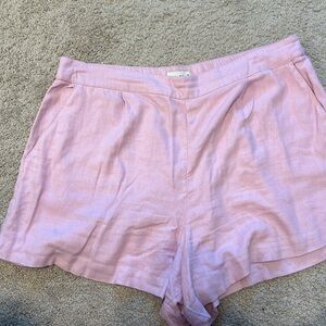 Abercrombie linen blend pull on shorts